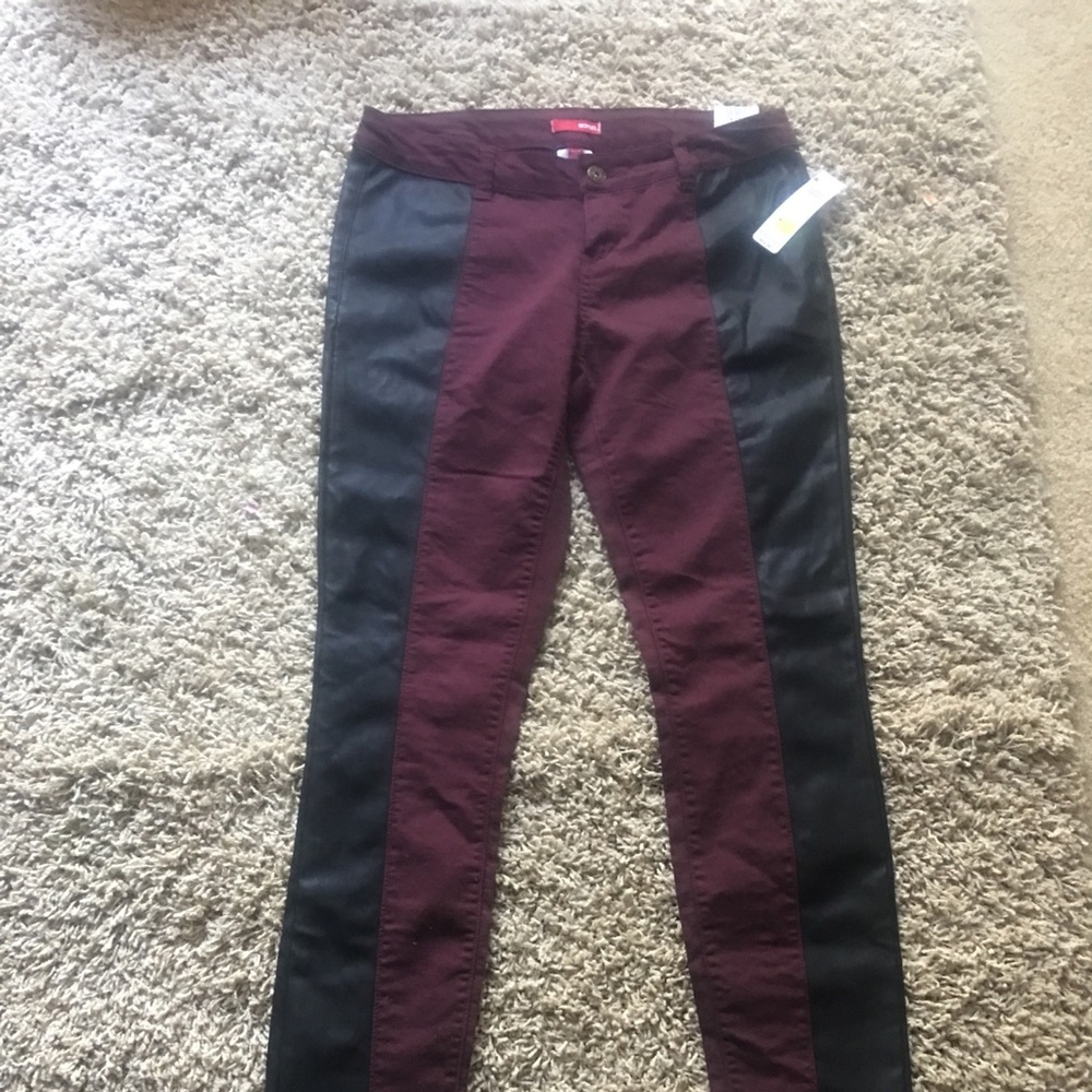 Junior size 9 Bongo pants with blk leather New